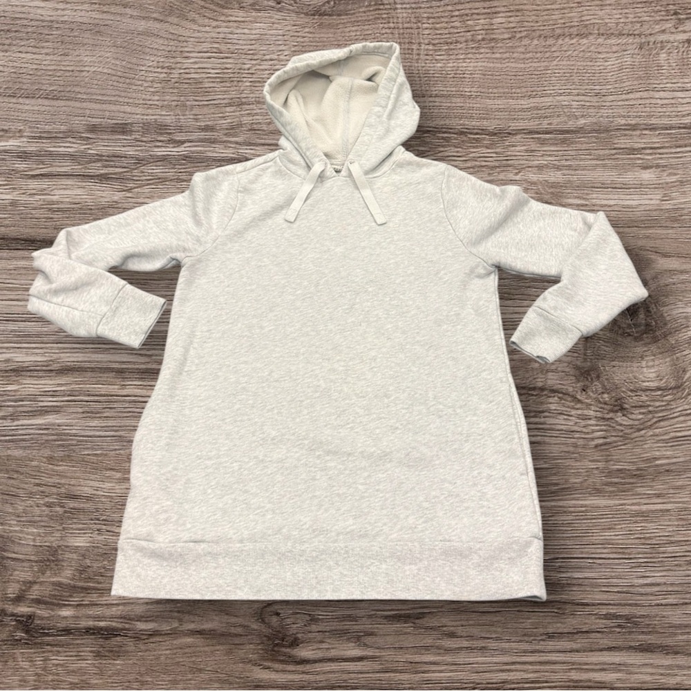 A New Day Light Gray Hoodie pockets and drawstring women’s Tunic size medium
